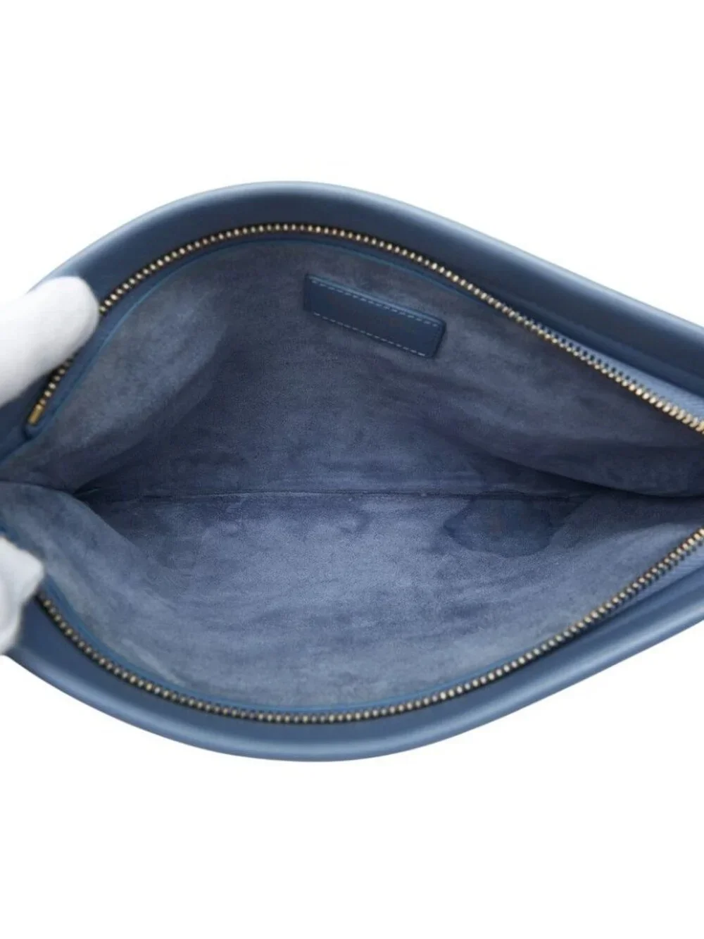 Dior Clutch Blue Gold Leather